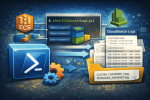 ECS Logs Retrieval PowerShell Script